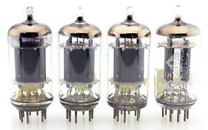 MATCHED QUAD TELEFUNKEN ◇ ECC83 12AX7 SMOOTH PLATE VACUUM TUBES VERY STRONG