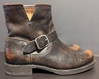 Frye Women's Veronica Bootie Antiquated Black Distressed Leather Boots Size 8.5