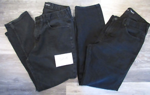 Lot of 2 Old Navy Men's Athletic Taper Black Stretch Denim Jeans 34x30 (DP-15)