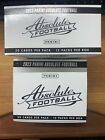(2)2023 Panini Absolute Football Fat Pack Cello Pack Trading Card Box (12 Packs)