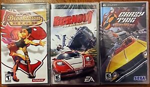 New Listing3 PSP Games - Burnout Legends, Crazy Taxi, Brooktown High; Brand NEW & Sealed!