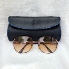 Yves Saint Laurent RARE Vintage Gold & Copper Brown Gradient Sunglasses w/ Case