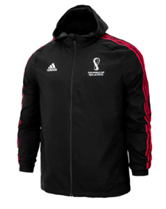 Adidas FIFA Qatar 2022 World Cup EM FZ Hoodie Black Top GYM HC3450 Men's Size S