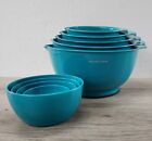 Kitchenaid Aqua Teal Blue Plastic Nesting Mixing Bowls & Prep Bowls - Set of 9