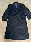 Mens Overcoat Coat Winter Grey Wool ? Made in  Poland 42R 42 Full length VINTAGE