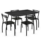 Costway 5 PCS Dining Set Table & 4 Chairs Home Kitchen Room Breakfast Furniture