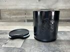Starbucks Black 8oz Travel Ceramic Coffee Cup, Mug With Lid 3D Logo