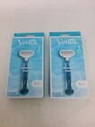 Lot of 2 Gillette Venus Smooth 3-Blade Razor with 1 Cartridge each