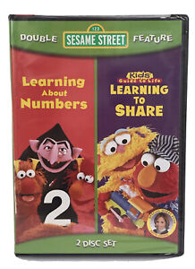 Sesame Street DOUBLE FEATURE Learning About Numbers & Learning To Share DVD New!