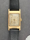 Vertex 9 ct. Gold Rectangular Tank Vintage Wristwatch