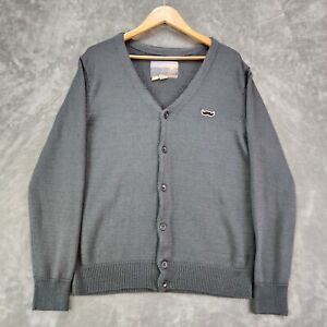Toddland Sweater Mens Extra Large Gray Mustache Logo Rollie Cardigan