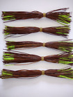 5 silicone Skirts Brown & Chartreuse  Fishing Lures Spinnerbait / Jigs