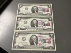 1976 $ 2 dollar bill’s  stamped Canceled Binghamton N.Y. #3046