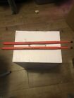 5B Hickory RED Hot Sticks Drum Sticks, One Pair