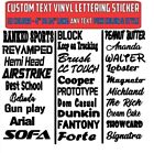 Custom Text Vinyl Lettering Sticker Decal Personalized -ANY TEXT - ANY NAME - [2