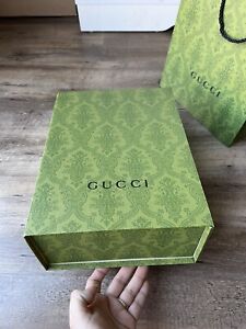 GUCCI Magnetic Green Gift Box EMPTY 12”, x 8.5” x 4 1/8” fits a Handbag