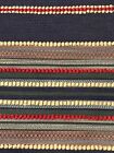 Pair Custom Drapery Panels 108”L Lined Chenille Stripes