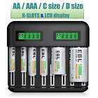 Universal LCD Charger For AA AAA C D Size  Ni-CD Ni-MH Rechargeable Batteries