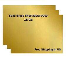 18 Ga Brass Sheet Metal, Choose Size from Variations ,available 14 Sizes
