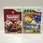 Wii Kids Game Bundle - Cold Stone Creamery Scoop It Up - Fling Smash - TESTED!