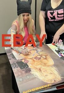Jenna Jameson signed poster with JSA Photo Proof! Adult Film Star 24x36