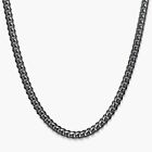 925 Sterling Silver Black Rhodium Miami Cuban Link Chain Solid 2mm Italy