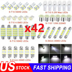 42PCS Car Interior Combo LED Map Dome Door Trunk License Plate Light Bulbs White (For: 2012 Nissan Murano)