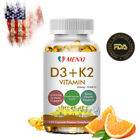 120 Vitamin D3 10000IU + K2 (MK-7) Capsules 250mcg Immune & Bone Health Support