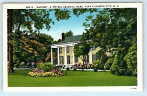ELIZABETH CITY, North Carolina NC ~ Colonial Home BAYSIDE Wayne Newton Postcard