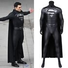 Superman Clark Kent Costume Cosplay Black Suit Crisis on Infinite Earths