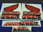 HONDA ATC 250R RED BLACK WHITE DECAL STICKER SHROUD FENDER EMBLEM ATC250R