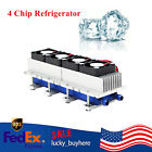 4 Chip DIY Thermoelectric Peltier Cooler Refrigeration Water Cooling System 12V