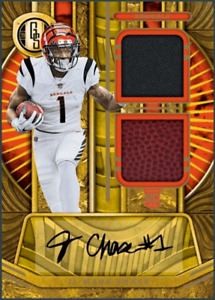 New Listing2021 Panini Gold Rookie Double Patch Autograph RC Ja'Marr Chase RPA Digital Card