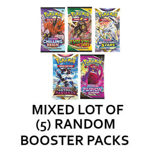 Pokemon Cards - 5 Booster Packs (Random packs) - New Sealed