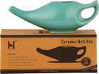 HealthGoodsIn Ceramic Neti Pot for Sinus, Premium Grade, Dishwasher Safe, Holds