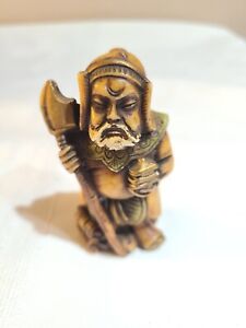 Guan Gong Warrior God Resin Statue Figure with Blade Chinese 3