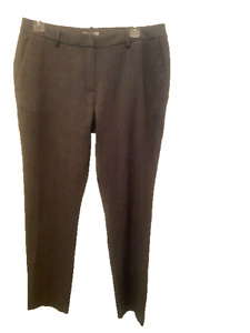 H & M Womens Gray tiny Check Stretch Dress Pants Size 10