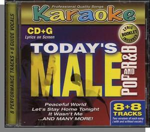 Karaoke CD+G - Today's Pop & R&B Male - New 8 Song CD! She Bangs, Hero, Gone