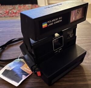 Vintage Polaroid Sun 600 Land Camera W/ Strap & Tag Never Used