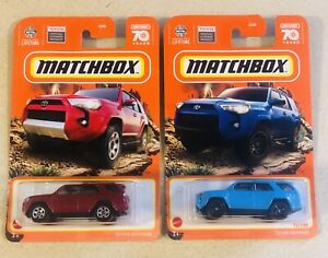 2023 Matchbox Toyota 4Runner - Red & Blue Variations - Lot Of 2