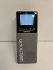 Sony Watchman Black and White TV Model FD-10A 1986 CRT Portable Analog RF