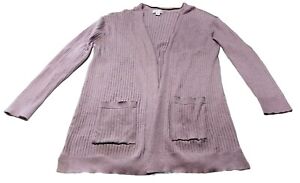 So Open Cardigan Soft Raspberry Sweater Size Junior Large Rayon Blend 30