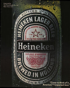 1985 Print Ad Heineken Beer/On The Radio