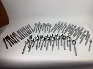 CAMBRIDGE Frosted Stainless Flatware KIONA SAND 63 Piece Set