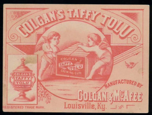 trade card, COLGAN'S TAFFY TOLU, COLGAN & McAFEE, Louisville, KY. S6D-4FD-006
