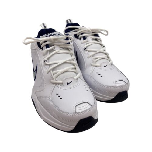 Nike Air Monarch IV White/Blue/Silver Shoes 415445-102 Men's Size 11.5