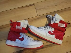 Mens Size 10.5 Nike Sf Air Force 1 High University Red 2018 Shoes Rare