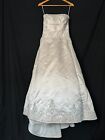 James Clifford Silk Wedding Dress/Gown with Bustle and Beading
