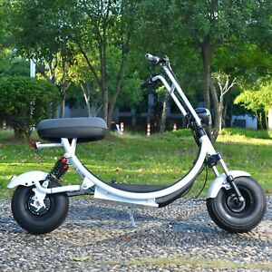 Adults City Coco Electric Scooter 15 Inch Fat Tire Max Speed 45KM/H colour:Black
