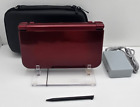 New Nintendo 3DS XL System - Metallic Red - Top IPS - Bundle - Tested/Works!